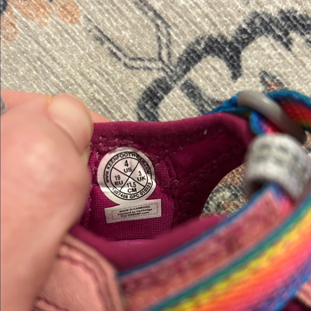 Keen Pink and Rainbow Kids Sandals - Picture 3 of 4